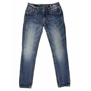 Miss Me Signature Skinny Jeans Women's Medium Wash Blue‎ Size 28